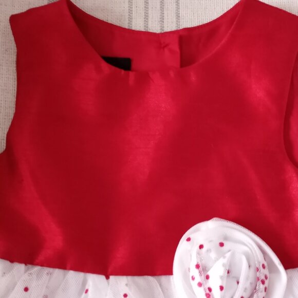 'Holiday Editions' Party Dress Size 18 Month's Red & White EUC - Picture 6 of 8